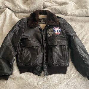 Cooper vintage leather bomber jacket